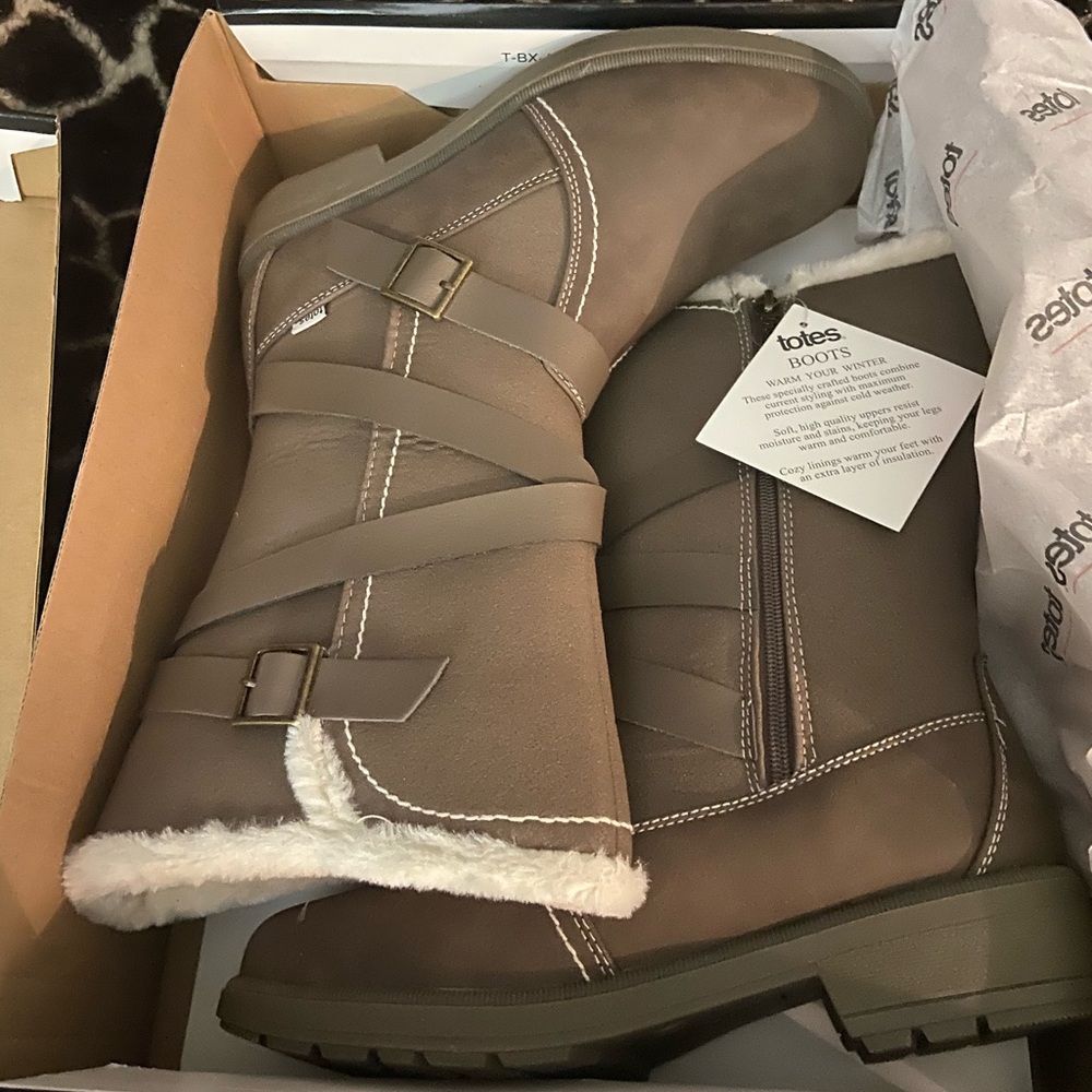 Brown waterproof boots